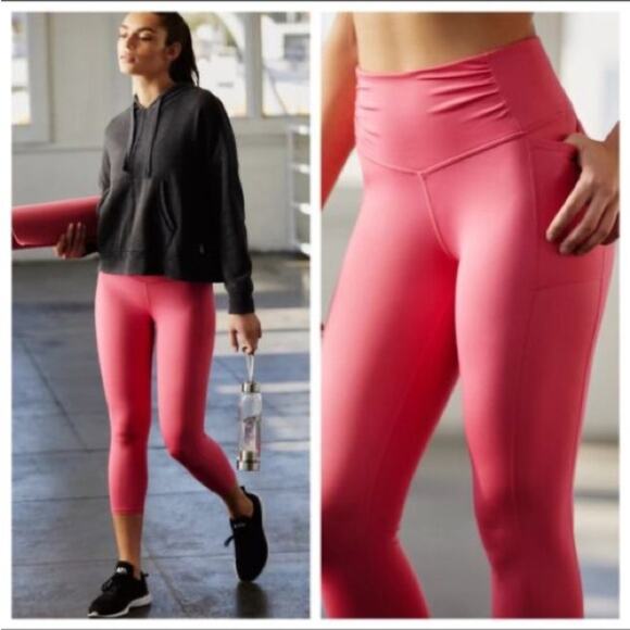 Free People Pink Breathe Easy Leggings - Picture 9 of 9